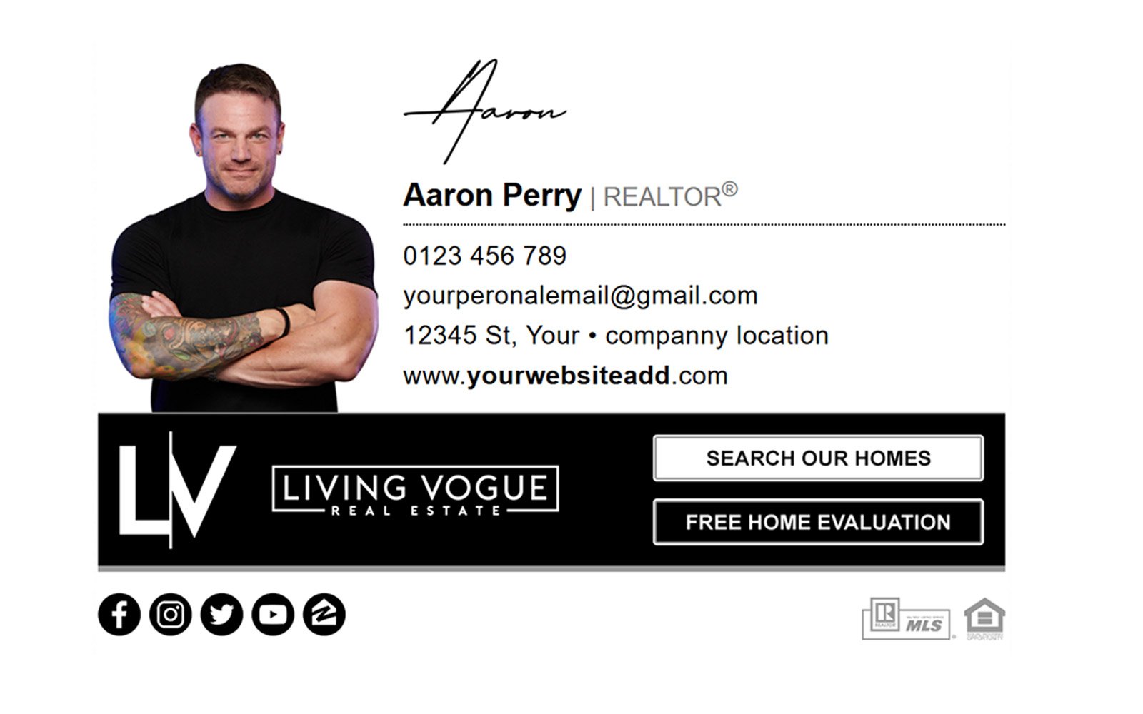 Premium HTML email signature sample 02